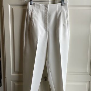 Zara High Waisted Pant in White